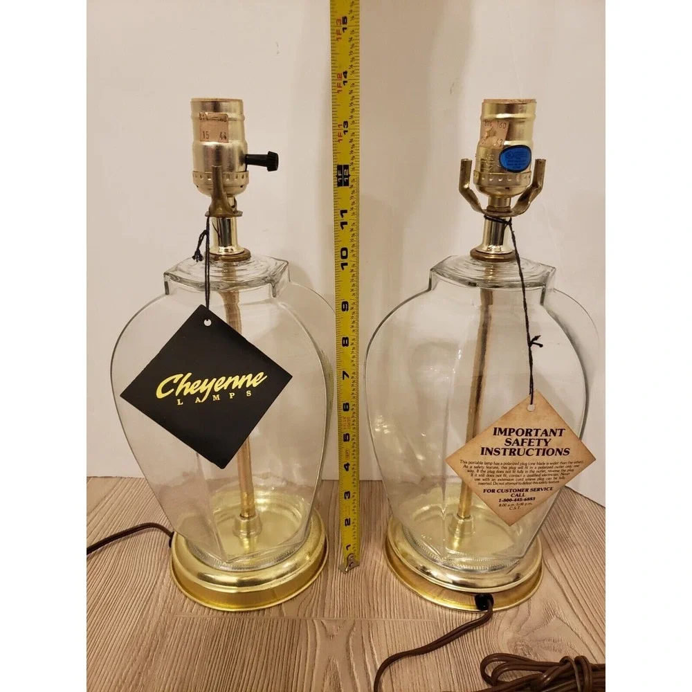 Lot of 2 Cheyenne Lamps W/ tags Vtg Underwriters Laboratories Hexagon TESTED